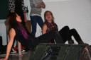 Girls learning to breakdance